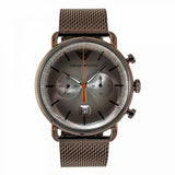 Emporio Armani Aviator Chronograph Grey Dial Brown Mesh Bracelet Watch For Men - AR11169 Authentic Buy Shop Now
