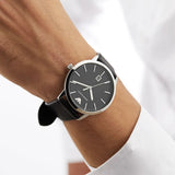Emporio Armani Ruggero Black Dial Black Leather Strap Watch for Men - AR11193 Authentic Buy Shop Now