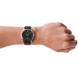 Emporio Armani Ruggero Black Dial Black Leather Strap Watch for Men - AR11193 Authentic Buy Shop Now