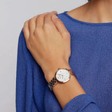 Emporio Armani Arianna Analog Mother of Pearl Dial Rose Gold Steel Strap Watch For Women - AR11196 Authentic Buy Shop Now