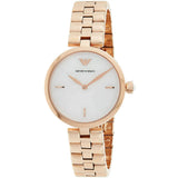 Emporio Armani Arianna Analog Mother of Pearl Dial Rose Gold Steel Strap Watch For Women - AR11196 Authentic Buy Shop Now