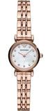 Emporio Armani Gianni T-Bar Mother of Pearl Dial Rose Gold Steel Strap Watch For Women - AR11203 Authentic Buy Shop Now