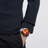 Emporio Armani Sigma Analog Orange Dial Grey Silicone Strap Watch For Men - AR11218 Authentic Buy Shop Now