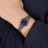 Emporio Armani Gianni T Bar Quartz Blue Dial Two Tone Steel Strap Watch For Women - AR11222 Authentic Buy Shop Now