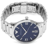 Emporio Armani Giovanni Quartz Blue Dial Silver Steel Strap Watch For Men - AR11227 Authentic Buy Shop Now