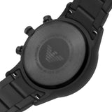Emporio Armani Renato Chronograph Mother of Pearl Black Dial Black Steel Strap Watch For Men - AR11275 Authentic Buy Shop Now