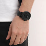 Emporio Armani Renato Black Dial Black Leather Strap Watch for Men - AR11276 Authentic Buy Shop Now