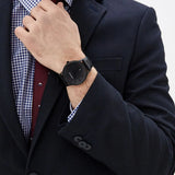 Emporio Armani Renato Black Dial Black Leather Strap Watch for Men - AR11276 Authentic Buy Shop Now