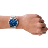 Emporio Armani Ruggero Blue Dial Silver Steel Strap Watch for Men - AR11311 Authentic Buy Shop Now