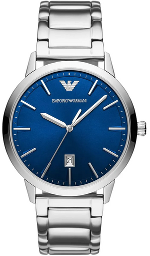 Emporio Armani Ruggero Blue Dial Silver Steel Strap Watch for Men - AR11311 Authentic Buy Shop Now