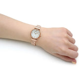 Emporio Armani Gianni T-Bar Mother of Pearl Dial Rose Gold Steel Strap Watch For Women - AR11316 Authentic Buy Shop Now