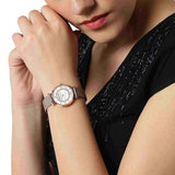 Emporio Armani Gianni T Bar Mother of Pearl Dial Rose Gold Mesh Bracelet Watch For Women - AR11320 Authentic Buy Shop Now