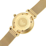 Emporio Armani Gianni T Bar Mother of Pearl Dial Gold Mesh Bracelet Watch For Women - AR11321 Authentic Buy Shop Now