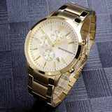 Emporio Armani Renato Chronograph White Dial Gold Steel Strap Watch For Men - AR11332 Authentic Buy Shop Now