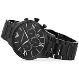 Emporio Armani Giovanni Chronograph Black Dial Black Steel Strap Watch For Men - AR11349 Authentic Buy Shop Now
