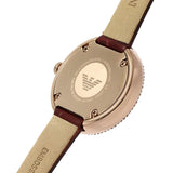 Emporio Armani Rosa Two Hand White Dial Red Leather Strap Watch For Women - AR11357 Authentic Buy Shop Now