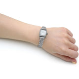 Emporio Armani Gianni T-Bar Quartz White Dial Silver Steel Strap Watch For Women - AR11405 Authentic Buy Shop Now