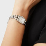 Emporio Armani Gianni T-Bar Quartz White Dial Silver Steel Strap Watch For Women - AR11405 Authentic Buy Shop Now