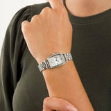 Emporio Armani Gianni T-Bar Quartz White Dial Silver Steel Strap Watch For Women - AR11405 Authentic Buy Shop Now