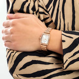 Emporio Armani Gianni T Bar Quartz Crystals White Dial Rose Gold Steel Strap Watch For Women - AR11406 Authentic Buy Shop Now