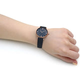 Emporio Armani Gianni T-Bar Quartz Blue Dial Blue Leather Strap Watch for Women - AR11424 Authentic Buy Shop Now