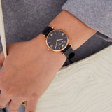 Emporio Armani Gianni T-Bar Quartz Blue Dial Blue Leather Strap Watch for Women - AR11424 Authentic Buy Shop Now
