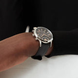 Emporio Armani Giovanni Analog Black Dial Black Leather Strap Watch For Men - AR11431 Authentic Buy Shop Now