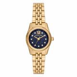 Michael Kors Lexington Three-Hand Blue Dial Gold Steel Strap Watch for Women - MK4802 Authentic Buy Shop Now