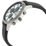Emporio Armani Renato Chronograph Silver Dial Black Leather Strap Watch for Men - AR11473 Authentic Buy Shop Now