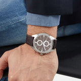 Emporio Armani Claudio Chronograph Brown Dial Brown Leather Strap Watch For Men - AR11482 Authentic Buy Shop Now