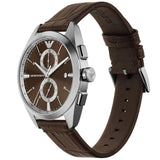 Emporio Armani Claudio Chronograph Brown Dial Brown Leather Strap Watch For Men - AR11482 Authentic Buy Shop Now
