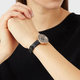 Emporio Armani Rosa Two Hand Black Dial Black Leather Strap Watch For Women - AR11493 Authentic Buy Shop Now