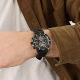 Emporio Armani Diver Chronograph Black Dial Black Silicon Strap Watch For Men - AR11515 Authentic Buy Shop Now