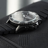 Emporio Armani Diver Chronograph Black Dial Black Silicon Strap Watch For Men - AR11515 Authentic Buy Shop Now