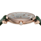 Emporio Armani Pro Planet Analog Silver Dial Green Leather Strap Watch For Women - AR11517 Authentic Buy Shop Now