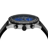 Emporio Armani Mario Chronograph Blue Dial Black Leather Strap Watch For Men - AR11522 Authentic Buy Shop Now