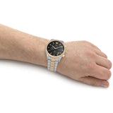 Emporio Armani Paolo Chronograph Grey Dial Two Tone Steel Strap Watch For Men - AR11527 Authentic Buy Shop Now