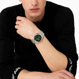 Emporio Armani Paolo Chronograph Green Dial Silver Steel Strap Watch For Men - AR11529 Authentic Buy Shop Now