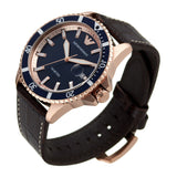 Emporio Armani Pro Planet Three Hand Date Blue Dial Brown Leather Strap Watch For Men - AR11556 Authentic Buy Shop Now