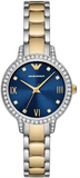 Emporio Armani Cleo Blue Dial Two Tone Steel Strap Watch for Women - AR11576 Authentic Buy Shop Now