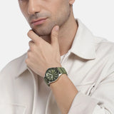 Emporio Armani World Explorer Green Dial Green Silicone Strap Watch for Men - AR11638 Authentic Buy Shop Now
