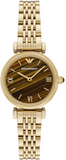 Emporio Armani Gianni T-Bar Brown Dial Gold Steel Strap Watch for Women - AR11703 Authentic Buy Shop Now