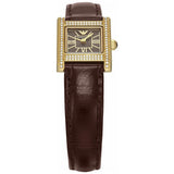 Emporio Armani Gianni T-Bar Brown Dial Brown Leather Strap Watch for Women - AR11705 Authentic Buy Shop Now