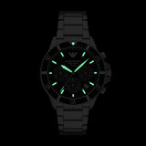 Emporio Armani World Explorer Black Dial Silver Steel Strap Watch for Men - AR11739 Authentic Buy Shop Now