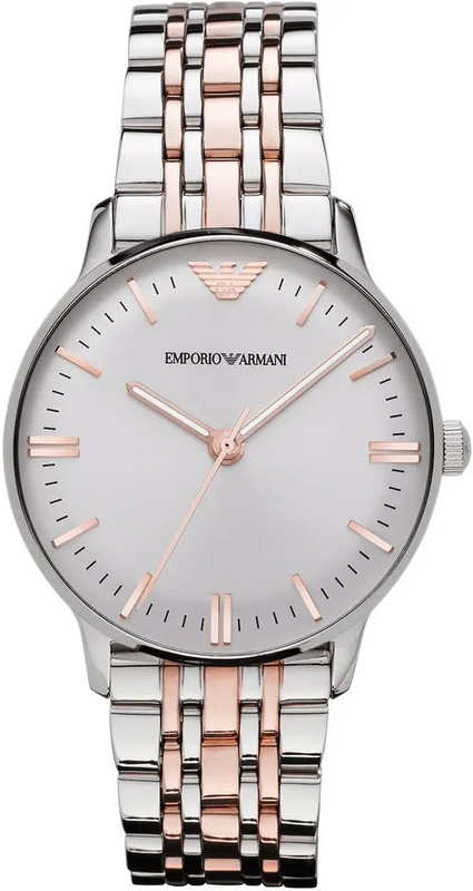 Emporio Armani Gianni Silver Dial Two Tone Steel Strap Watch for Women - AR1603 Authentic Buy Shop Now