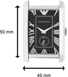 Emporio Armani Classic Analog Black Dial Silver Steel Strap Watch For Men - AR1608 Authentic Buy Shop Now