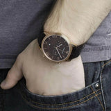 Emporio Armani Classic Large Chronograph Brown Dial Brown Leather Strap Watch for Men - AR1616 Authentic Buy Shop Now