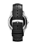 Emporio Armani Valente Chronograph Black Dial Black Leather Strap Watch For Men - AR1633 Authentic Buy Shop Now