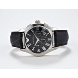 Emporio Armani Valente Chronograph Black Dial Black Leather Strap Watch For Men - AR1633 Authentic Buy Shop Now