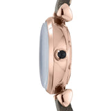 Emporio Armani Gianni T Bar Quartz Gray Dial Gray Leather Strap Watch For Women - AR1727 Authentic Buy Shop Now